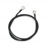 China Galvanized Soft Eye Wire Rope Sling Black Plastic Coating With Double Cord Loops factory