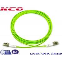 China OM5 Multimode Duplex Fiber Optic Cable Lime Green 10m 20m 30M Lenth PVC LSZH factory