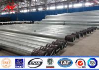 China 75FT 80FT NGCP Type E Galvanized Metal Pole , Transmission Line Poles Long Life factory