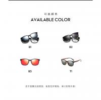 China Adult Red Black Polarised Clip On , TR Polarised Clip Ons Optical Frames Sunglasses Men factory