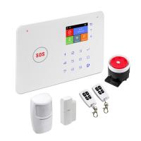 China Wireless DIY Home Security Tuya WIFI/GSM/RF433 Alarm System SMS Smart Alarm System with PIR Detector Door Sensor Siren factory
