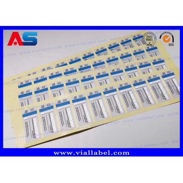 Quality ODM Peptide Bottle Labels Stickers For Injections Peptide Custom Silver Foil for sale