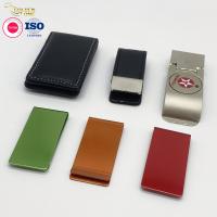 China Stainless Steel Metal Wallet Clip Card Holder Folder Laser Engraved Logo factory