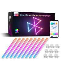 China Dimmable DIY Line Glide Wall Light RGB Smart Constellation Wall Lights Multicolor Segmented Control Game Music Sync factory