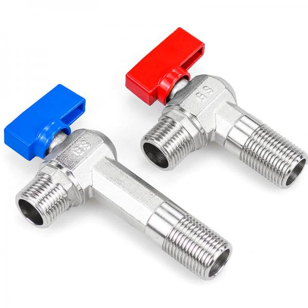 Quality 90 Degree Chrome Plated Angle Valve 1/2 inch Seat Ball Valve For Bathroom Toilet for sale