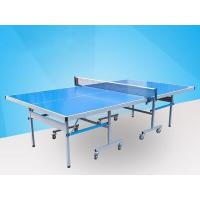 china Easy Install Blue Ping Pong Table , Aluminum Ping Pong Table Movable With Logo