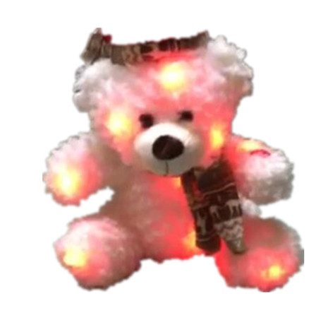 Quality Washable 0.25m 9.84 Inch Xmas Light Up Belly Stuffed Animal Cuddly Toy for sale