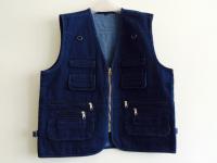 China mens vest in 100% cotton, denim, jean, blue, fishing vest, S-3XL factory