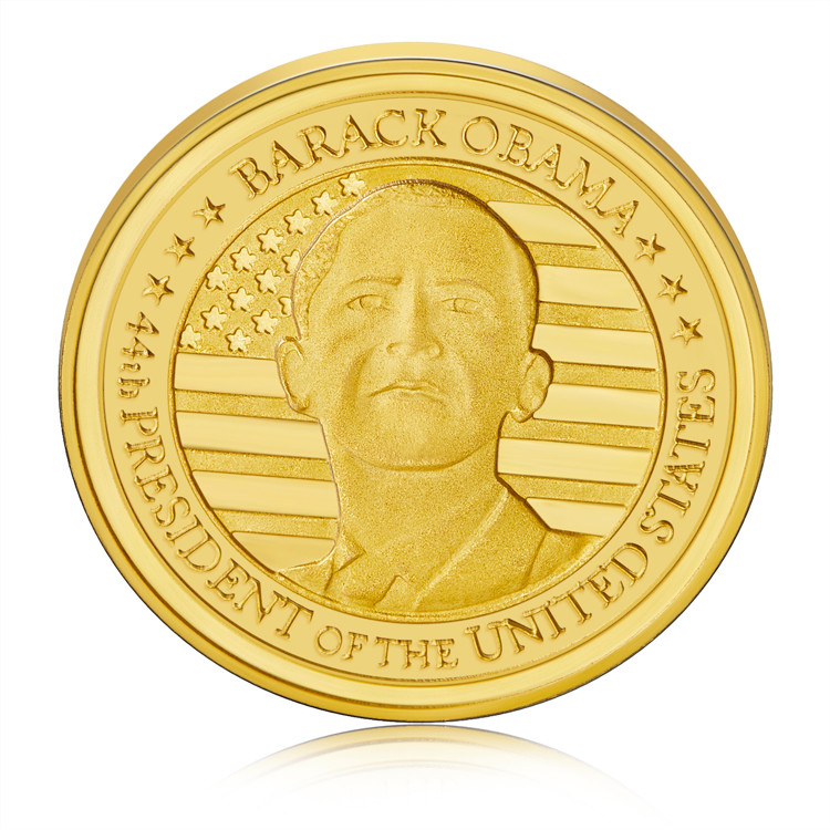 Quality Personalised Gold Coin Gold Plated Presidential Coins Zinc Alloy ISO9001 for sale