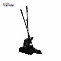 Quality Restaurant Office Hospital Foldable Windproof Rubber Long Handle Plastic Broom for sale