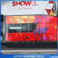 Quality 256x64 Advertising LED Transparent Screen 4K Lightweight Multiscene for sale