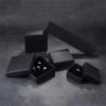 China Custom Pu Leather Black Recycled Paperboard Jewelry Box with Foam Insert factory