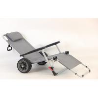 China Custom Grey Aluminum Frame Foldable Beach Wagon Folding Beach Chair 154x77x60CM factory