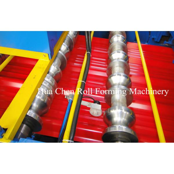 Quality 45# Steel Corrugated Glazed Tile Roll Forming Machine 0.4 - 0.6mm Hydraulic for sale