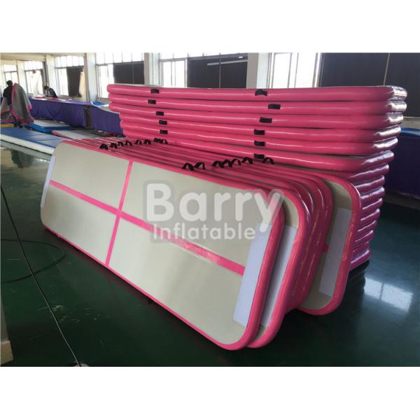 Quality Fitness Aqua Yoga Pink Mat Air Track Inflatable Air Tumble 3X1x0.1m Size for sale
