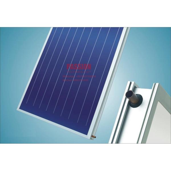 Quality Blue Coating Flat Plate Solar Collector 2m² Black Chrome Flat Panel Thermal Collector for sale