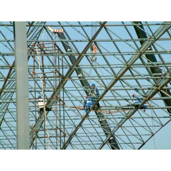 Quality Sand Blasting Paint Space Frame Truss Stadium Roof Building Customized for sale