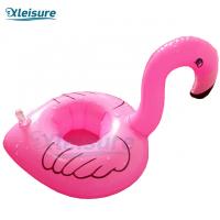 China Customized Spa Pool Swimming Spa Flamingo Drink Cup Holder Inflatable Glass Holder Float Drink Coaster factory