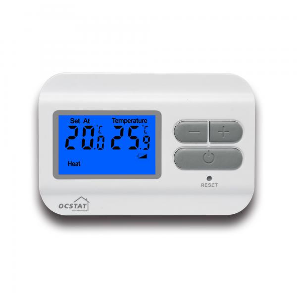 Quality White Household Air Conditioning Wired Room Thermostat With LCD Display for sale