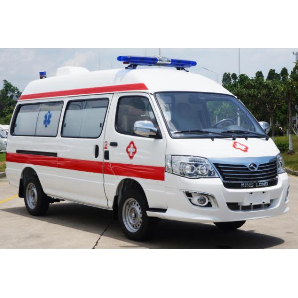Quality Jinlong Medical Emergency Ambulance Gasoline 7 Seats 4×2 for sale