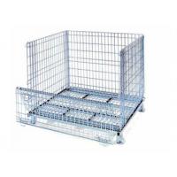 China foldable metal pallet cage, wire mesh pallet cage for sales factory