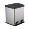 China Commercial Dual Compartment Pedal Bin  Trash Bin With Foot Pedal For Kitchen factory