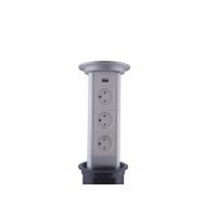 China 250V 16A Pop Up Counter Outlet , Electric 3 x Israel Office Table Pop Up Counter Plugs for sale
