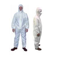 China Protective Suit FDA CE CAT Anti-Virus Protective Disposable Isolation Gowns and Coverall with Glue with Hat Foot In Stoc factory