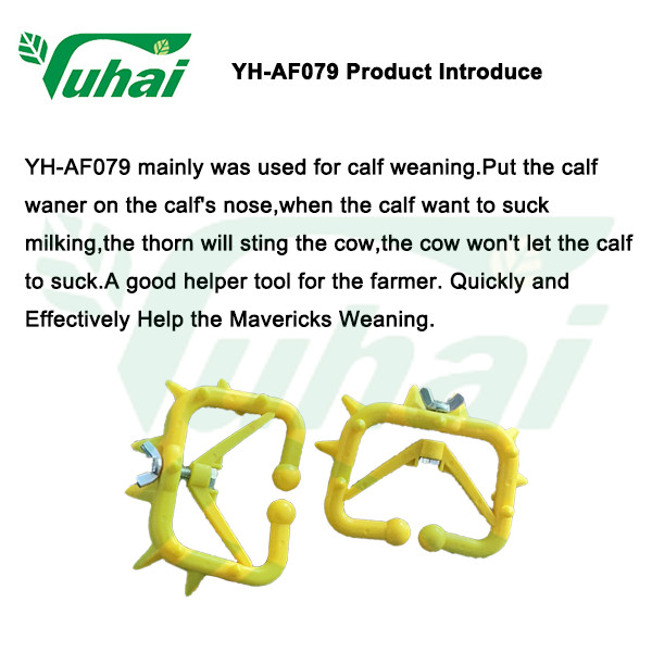 Quality Yellow Green Plastic Calf Weaner , 12.2*8.7*3.3cm Size Cattle Weaning Nose Rings for sale
