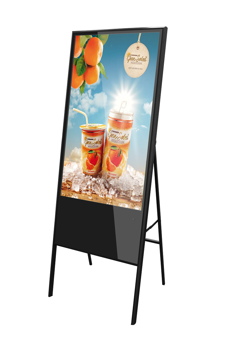 China Floor Standing Alone LCD Advertising Display Stands / A - Type LCD Monitor Digital Signage factory