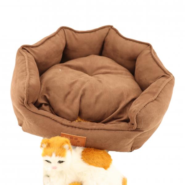 Quality Orthopedic Comfortable Pet Bed Anti Slip Bottom Sofa Shaped Canvas Dog Bed 47CM for sale