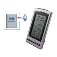 China Digital Indoor Outdoor Thermometer Hygrometer Wireless Weather Station Clock Calendar Alarm Moon Phase Display MS1066D factory