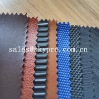 China 100% PU Synthetic Leather With Colorful Printed Fabric PVC Solid Colors Synthetic Leather factory