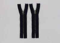China Pants And Garments Jeans Metal Zipper Auto - Lock Slider Black Polyester Tape factory