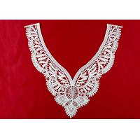 China Vintage Polyester V Neck Lace Collar Applique For Women Blouse Azo Free DTM Dyed factory