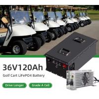 China 4.6 KWh 36V 120Ah Golf Cart Club Car Four Wheels Electric Lithium Iron Phosphate Lithium Battery With Display Charger factory