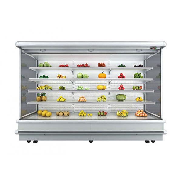 Quality Stainless Steel Multideck Open Chiller 4 Layers 3000mm With Air Curtain for sale