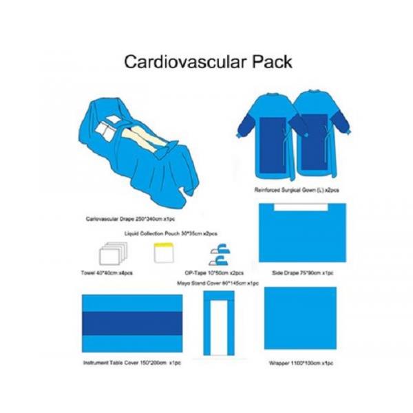 Quality Blue Disposable Surgical Packs Cardiovascular Sterile Surgical Kit OEM Accepted for sale