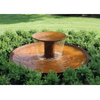 China Rusty Corten Steel Water Feature Metal Bowl Water Feature For Interior Decoration factory
