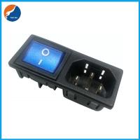 China R14-B-1FB2 10A 250VAC 3 Pin C14 Inlet Connector Plug Power Socket With Rocker Switch Fuse Holder factory
