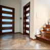 China Commercial OAK Solid Wood Composite Doors , Single Swing Shower Door factory