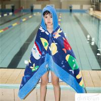 China Hooded Bath Towel for Kids Under Age 7 Bathrobe Beach Hooded Poncho Towel factory