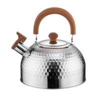 China 4L Stainless Steel Water Kettle Whistling Stovetop Tea Kettle With Wood Grain factory