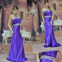 China Elegant Lady Evening Dress Purple Zipper Closure Women Formal Dresses factory