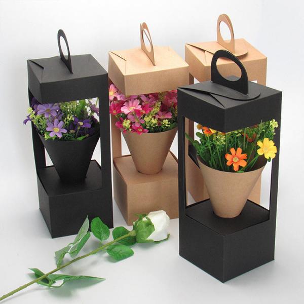 Quality Custom Eco-friendly Valentine Flower Packaging Box for Luxury Rose Flower Gift for sale
