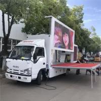 China ISUZU Digital Billboard Truck 3840*1728mm 3 Sides P5 Mobile LED Display Truck factory