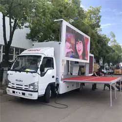 Quality ISUZU Digital Billboard Truck 3840*1728mm 3 Sides P5 Mobile Stage Truck for sale