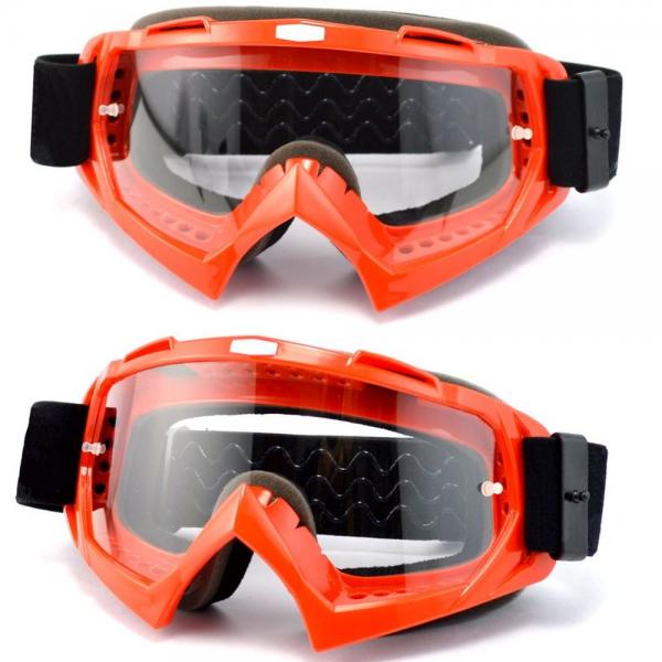 Quality Scratch Resistance Motocross Goggles Muliple Color TPU Frame Optically Precise for sale