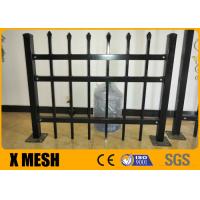 China ASTM F2589 Black Metal Ornamental Steel Fence 52 Inches factory