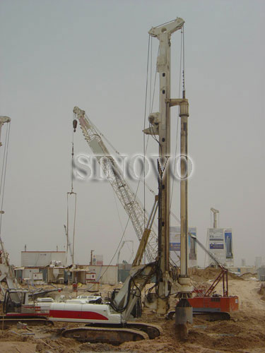 Quality CFA rotary drilling rig TR180W mounted on original CAT base with pull winch for sale